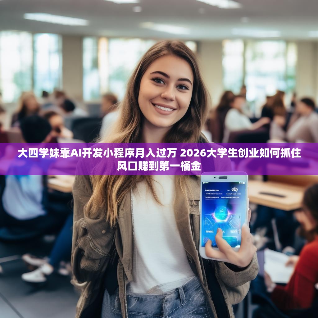 大四学妹靠AI开发小程序月入过万 2026大学生创业如何抓住风口赚到第一桶金 大四学妹靠AI开发小程序月入过万 2026大学生创业如何抓住风口赚到第一桶金